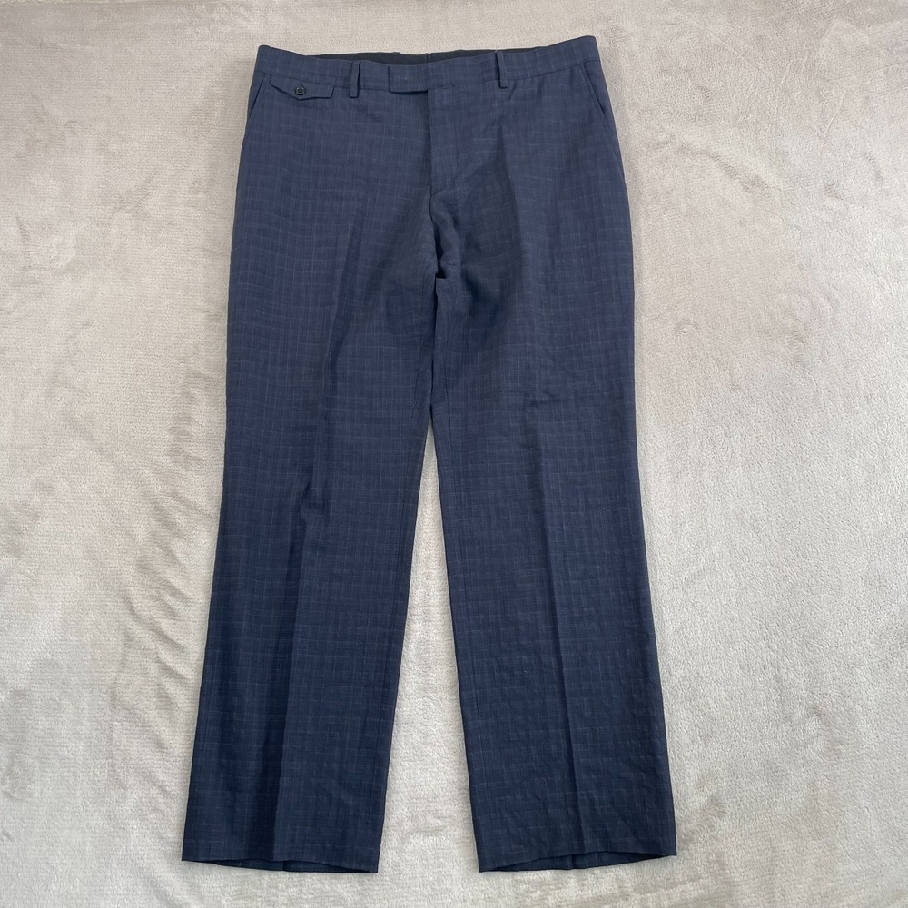 John‎ Varvatos Collection Trouser Pants Men IT 52 US 36x31 Blue Wool Linen $495